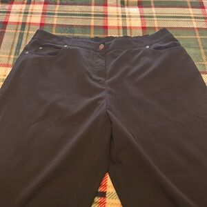 SUSAN GRAVER Size large black pants.  Elasticized in the back for comfort.